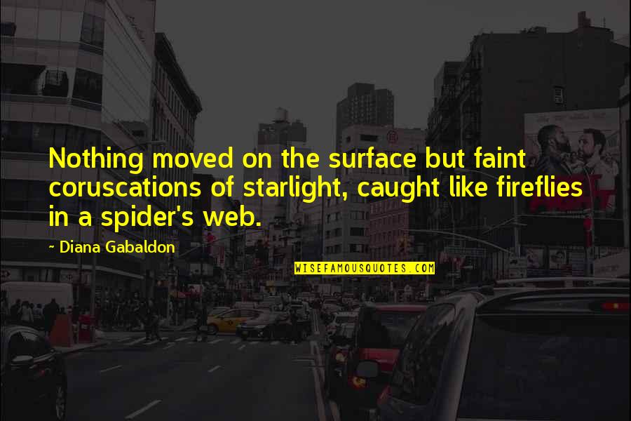 Stick Insects Quotes By Diana Gabaldon: Nothing moved on the surface but faint coruscations Stick Insects Quotes By Diana Gabaldon: Nothing moved on the surface but faint coruscations