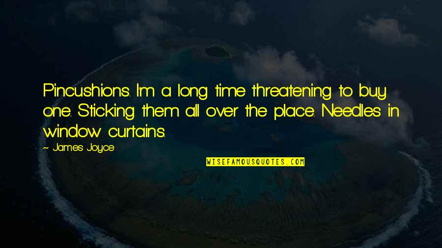 Sticking Place Quotes By James Joyce: Pincushions. I'm a long time threatening to buy Sticking Place Quotes By James Joyce: Pincushions. I'm a long time threatening to buy