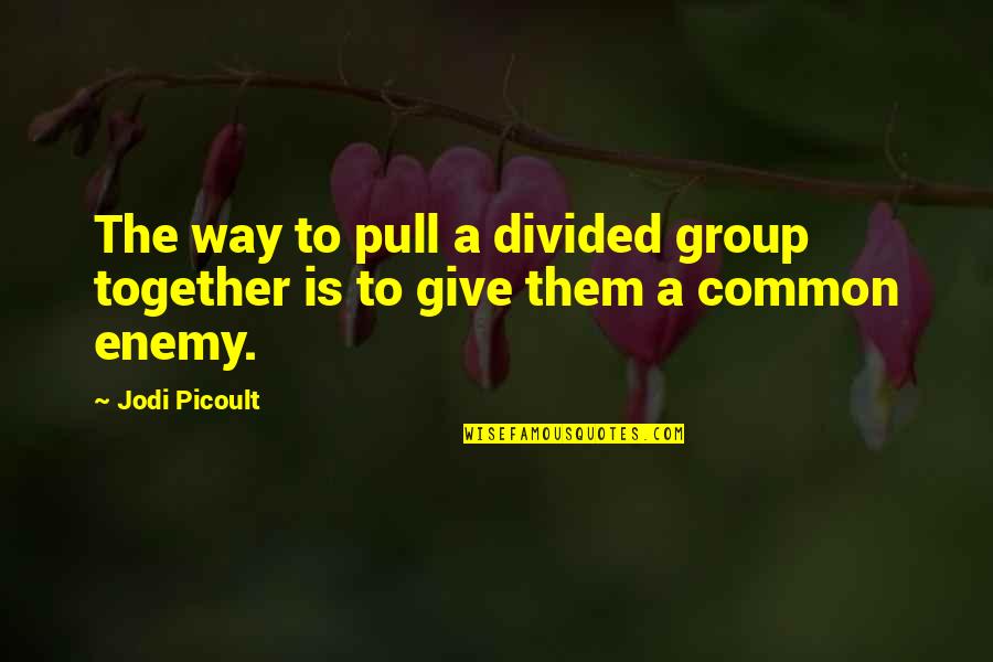 Sticking Your Nose In Other People's Business Quotes By Jodi Picoult: The way to pull a divided group together