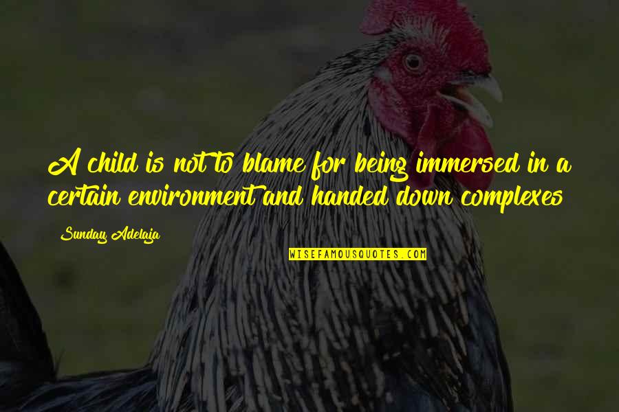 Sticklebacks Uk Quotes By Sunday Adelaja: A child is not to blame for being