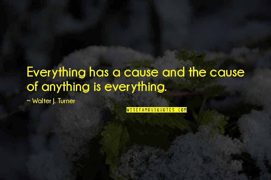 Sticks And Stones Arms Quotes By Walter J. Turner: Everything has a cause and the cause of Sticks And Stones Arms Quotes By Walter J. Turner: Everything has a cause and the cause of