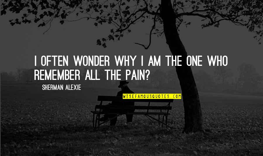 Sticks And Stones Will Break My Bones Quotes By Sherman Alexie: I often wonder why I am the one Sticks And Stones Will Break My Bones Quotes By Sherman Alexie: I often wonder why I am the one