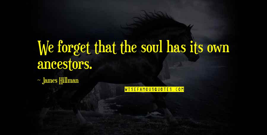 Stilettos Quotes By James Hillman: We forget that the soul has its own
