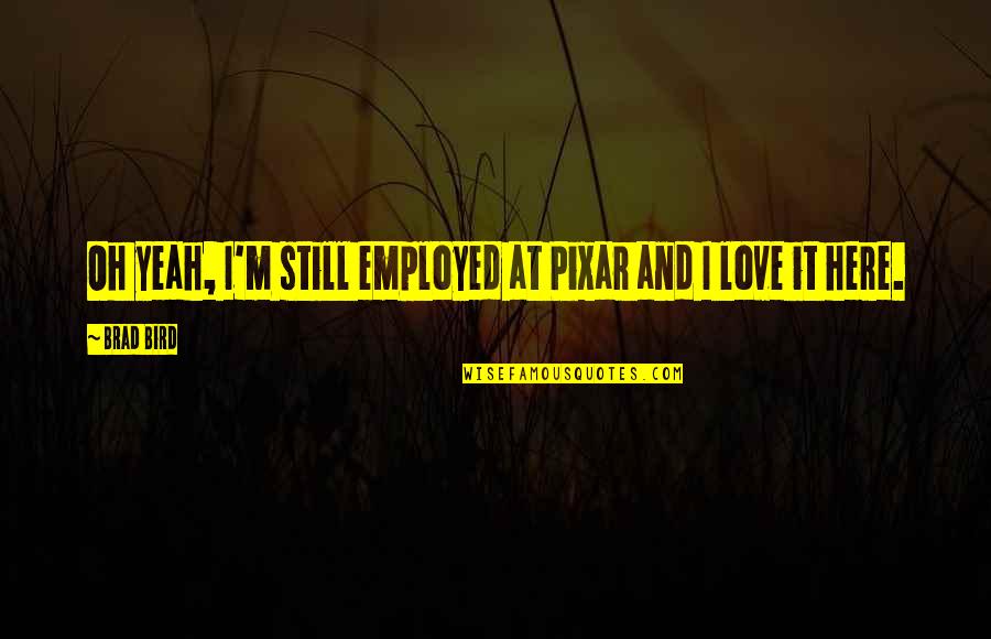 Still Here Quotes By Brad Bird: Oh yeah, I'm still employed at Pixar and