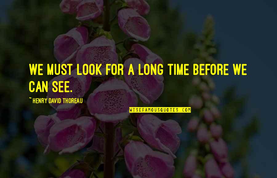 Still Missing Him Quotes By Henry David Thoreau: We must look for a long time before