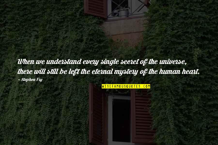 Still Single Quotes By Stephen Fry: When we understand every single secret of the