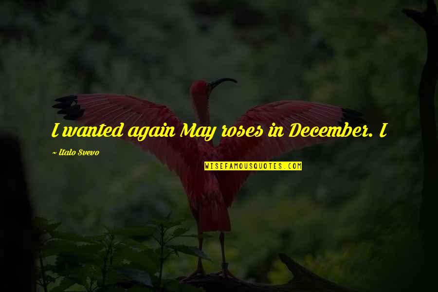 Stillers Jerry Quotes By Italo Svevo: I wanted again May roses in December. I Stillers Jerry Quotes By Italo Svevo: I wanted again May roses in December. I