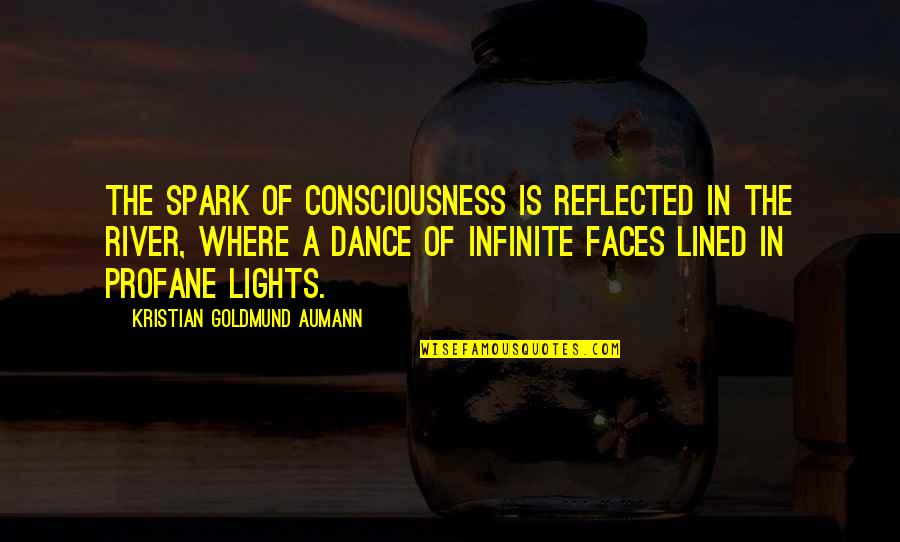 Stillingen La Quotes By Kristian Goldmund Aumann: The spark of consciousness is reflected in the