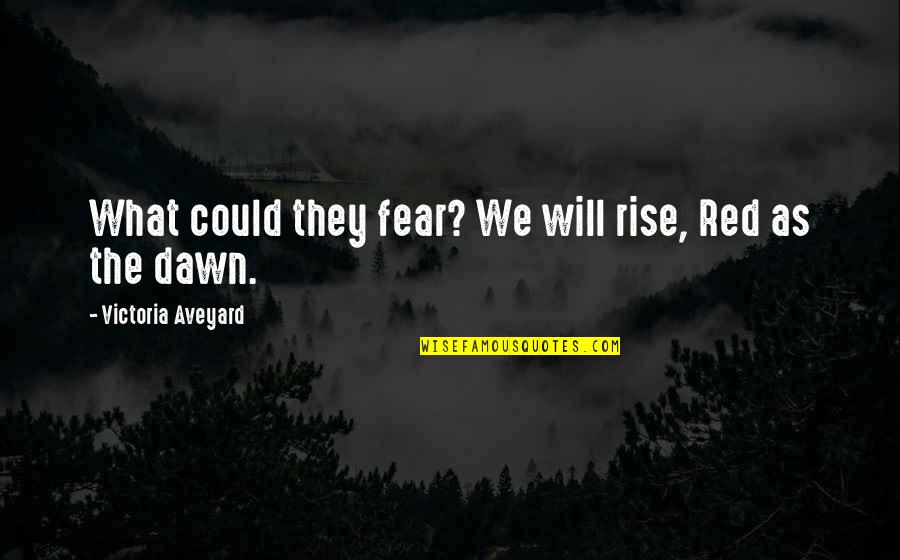 Stilts Quotes By Victoria Aveyard: What could they fear? We will rise, Red