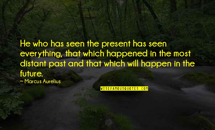 Stinginess Psychology Quotes By Marcus Aurelius: He who has seen the present has seen