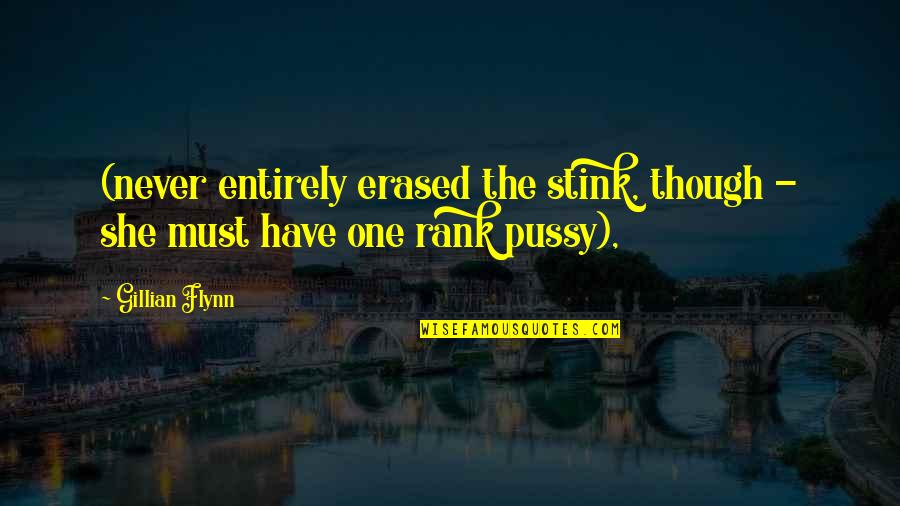 Stink Quotes By Gillian Flynn: (never entirely erased the stink, though - she