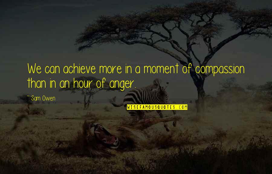 Stints In Kidney Quotes By Sam Owen: We can achieve more in a moment of
