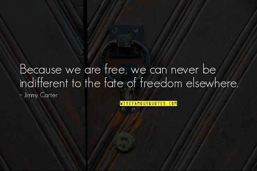 Stipend Pay Quotes By Jimmy Carter: Because we are free, we can never be