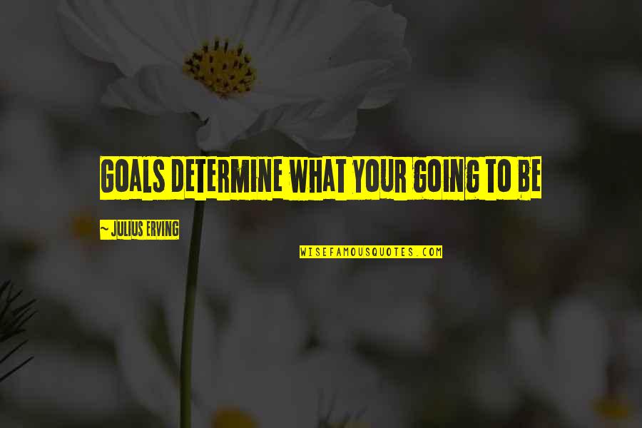 Stippled Quotes By Julius Erving: Goals determine what your going to be