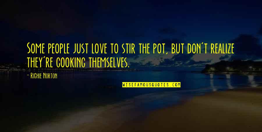 Stir Love Quotes By Richie Norton: Some people just love to stir the pot,