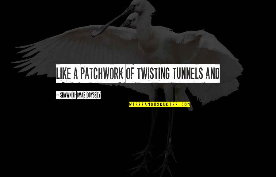 Stitches Film Quotes By Shawn Thomas Odyssey: like a patchwork of twisting tunnels and