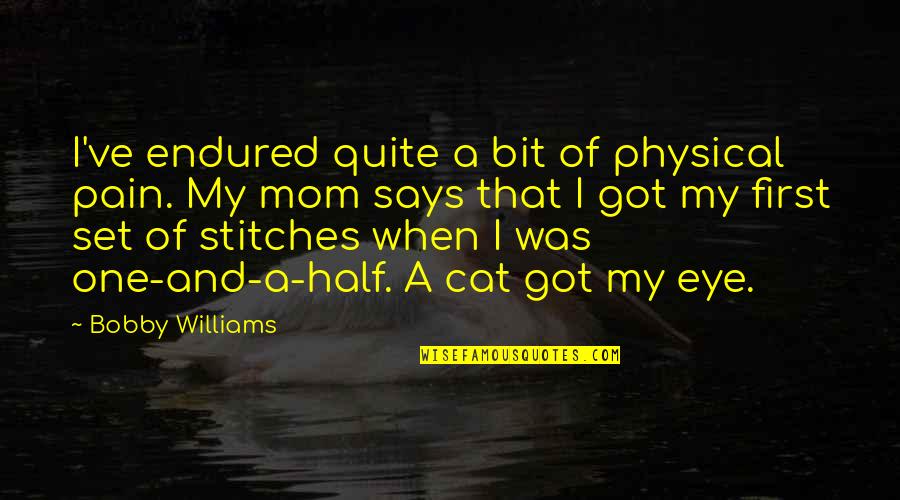 Stitches Quotes By Bobby Williams: I've endured quite a bit of physical pain.