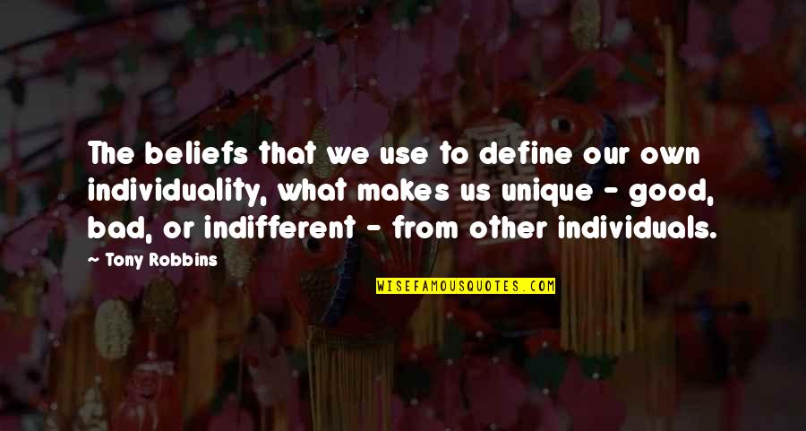 Stockalper Dairy Quotes By Tony Robbins: The beliefs that we use to define our Stockalper Dairy Quotes By Tony Robbins: The beliefs that we use to define our