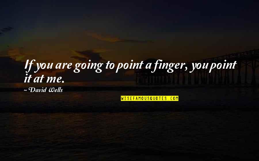 Stoeker Creative Quotes By David Wells: If you are going to point a finger,
