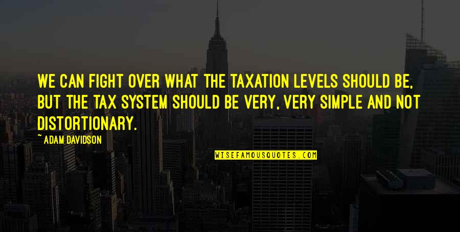 Stohlman Quotes By Adam Davidson: We can fight over what the taxation levels