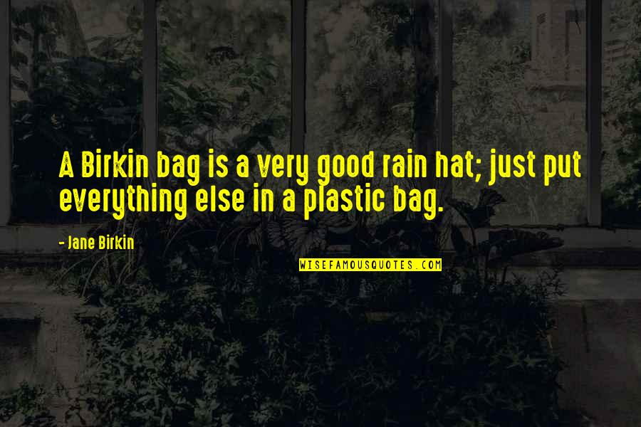 Stoichiometric Coefficient Quotes By Jane Birkin: A Birkin bag is a very good rain