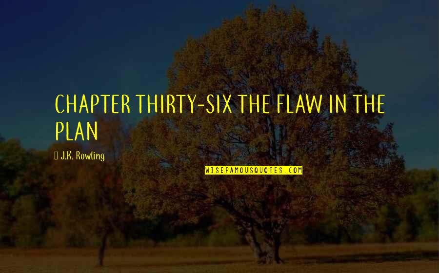 Stoke Slang Quotes By J.K. Rowling: CHAPTER THIRTY-SIX THE FLAW IN THE PLAN