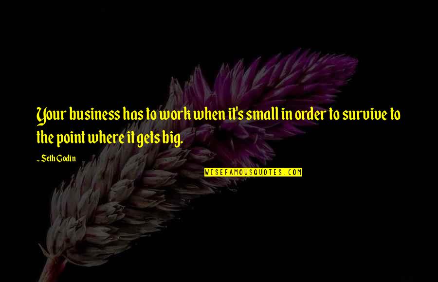Stolid Synonym Quotes By Seth Godin: Your business has to work when it's small