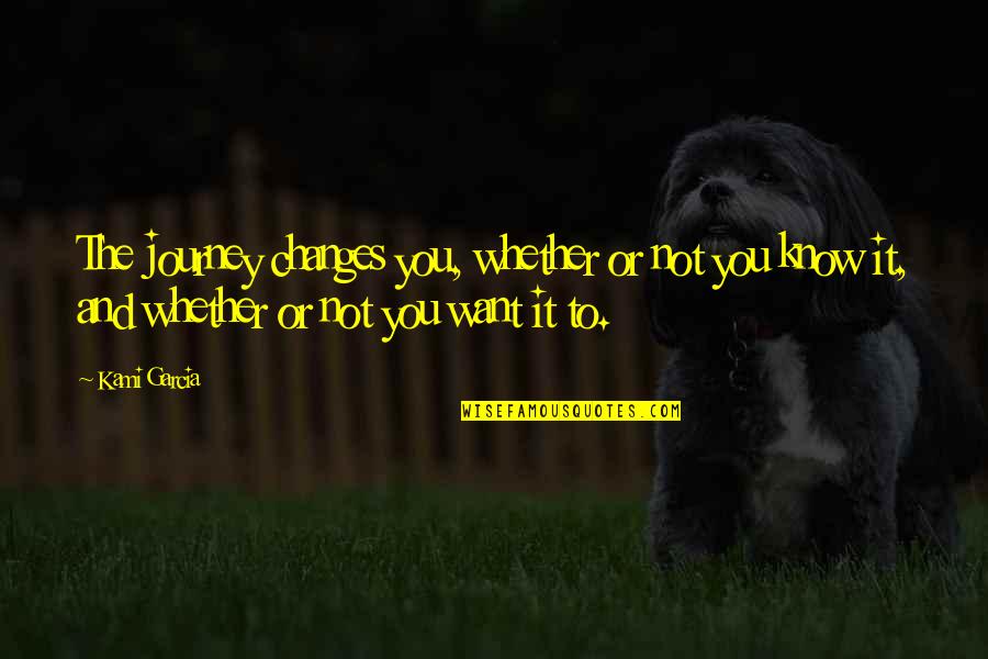 Stollberg Mold Quotes By Kami Garcia: The journey changes you, whether or not you Stollberg Mold Quotes By Kami Garcia: The journey changes you, whether or not you