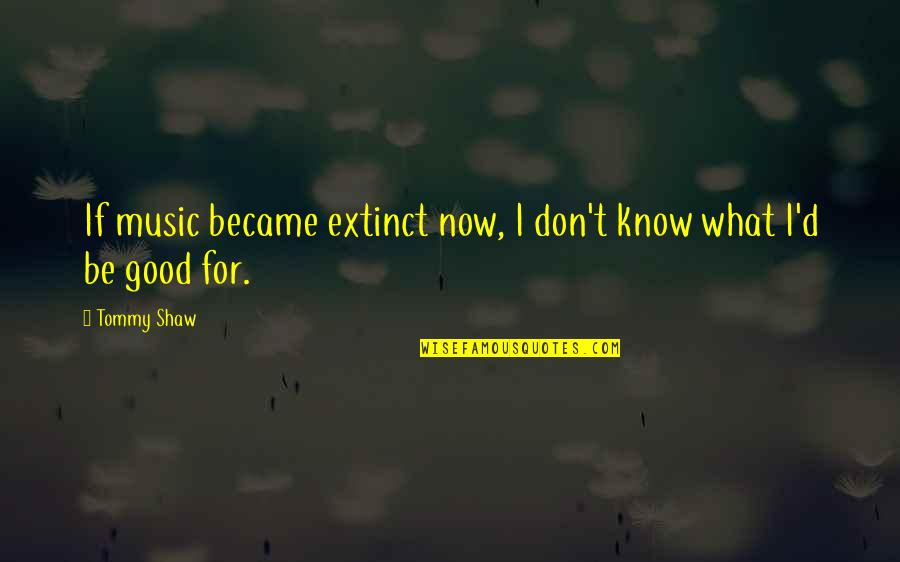 Stomach Flips Quotes By Tommy Shaw: If music became extinct now, I don't know
