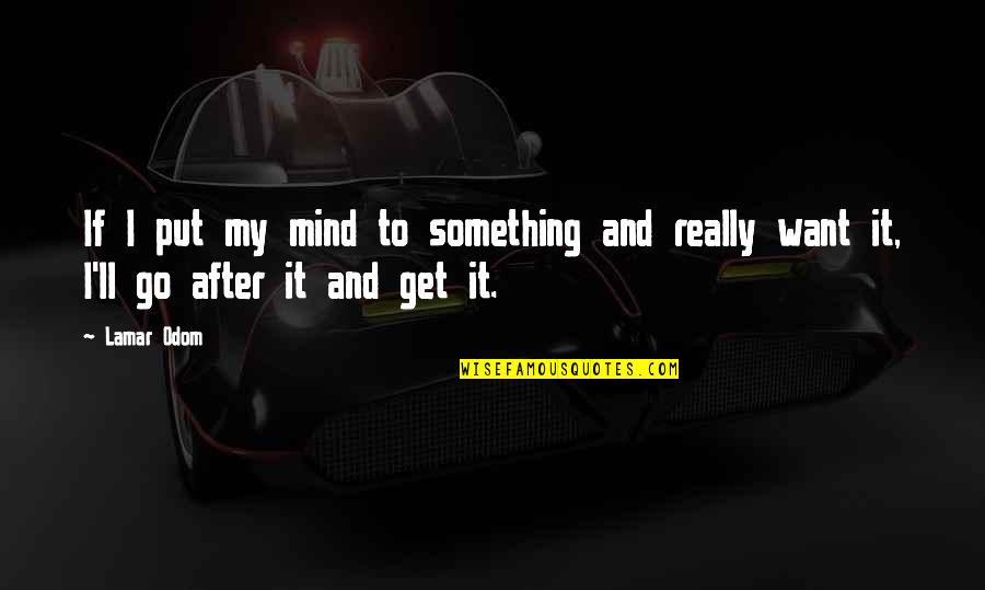 Stomme Vragen Quotes By Lamar Odom: If I put my mind to something and