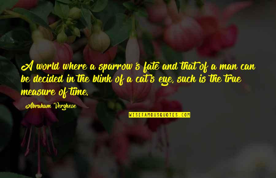 Stomp The Yard 2 Quotes By Abraham Verghese: A world where a sparrow's fate and that Stomp The Yard 2 Quotes By Abraham Verghese: A world where a sparrow's fate and that