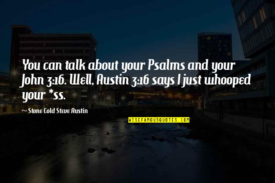 Stone Cold Quotes By Stone Cold Steve Austin: You can talk about your Psalms and your