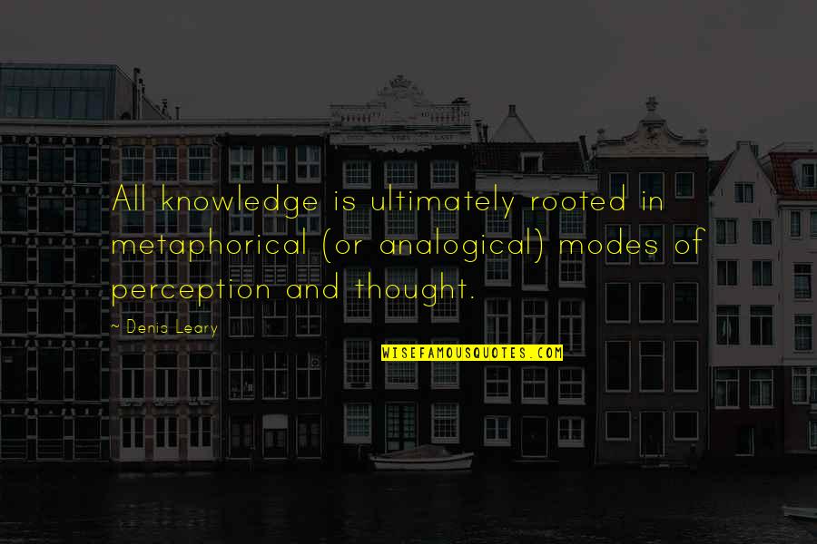 Stone Gossard Quotes By Denis Leary: All knowledge is ultimately rooted in metaphorical (or