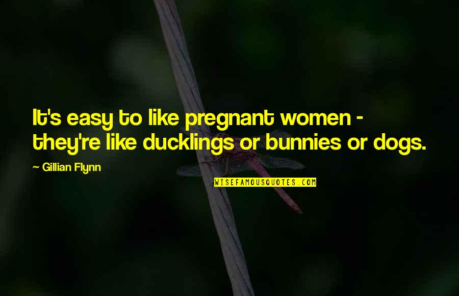 Stone Like Diamond Quotes By Gillian Flynn: It's easy to like pregnant women - they're