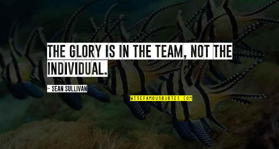 Stone White Hey Quotes By Sean Sullivan: The GLORY is in the TEAM, NOT the