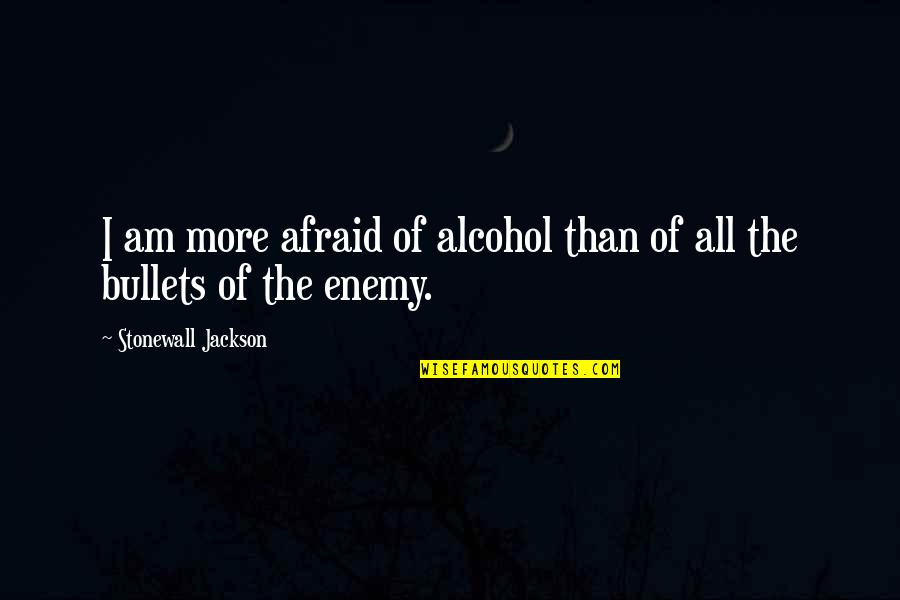 Stonewall Quotes By Stonewall Jackson: I am more afraid of alcohol than of Stonewall Quotes By Stonewall Jackson: I am more afraid of alcohol than of