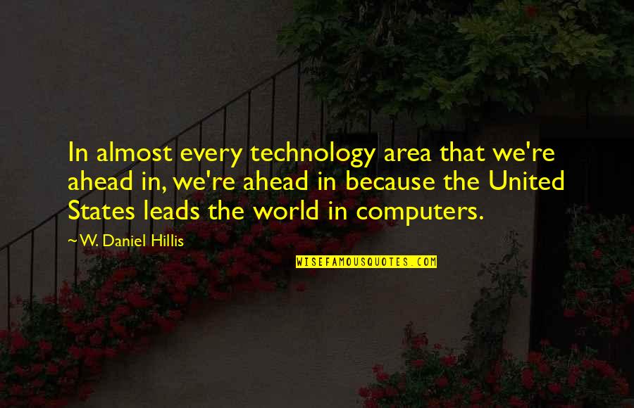 Stonework Design Quotes By W. Daniel Hillis: In almost every technology area that we're ahead