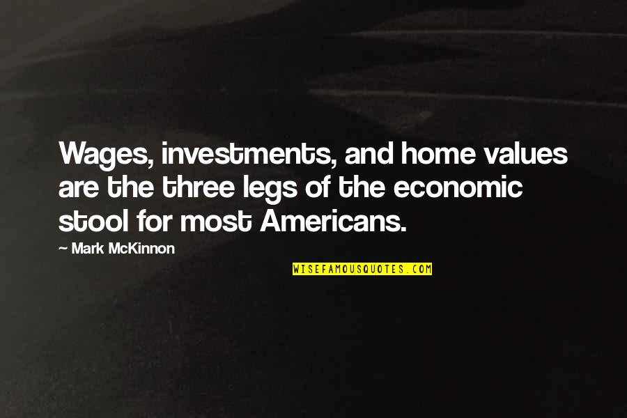 Stool Quotes By Mark McKinnon: Wages, investments, and home values are the three