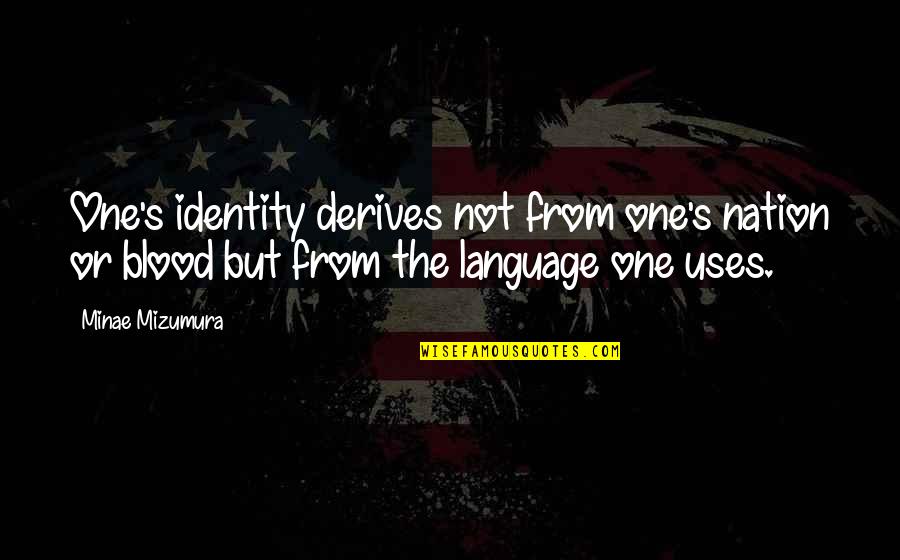 Stop Beating Yourself Up Quotes By Minae Mizumura: One's identity derives not from one's nation or