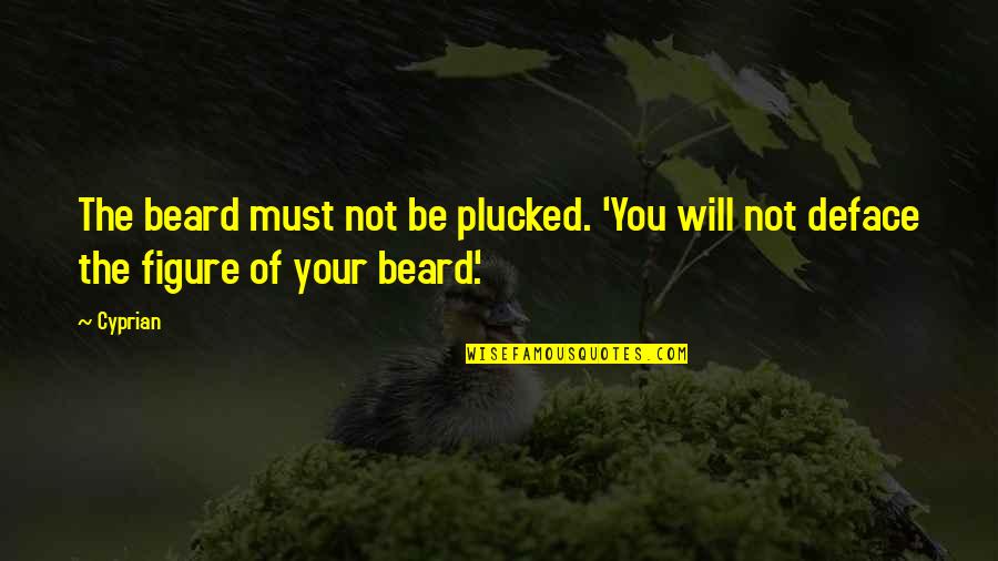 Stop Competition Quotes By Cyprian: The beard must not be plucked. 'You will