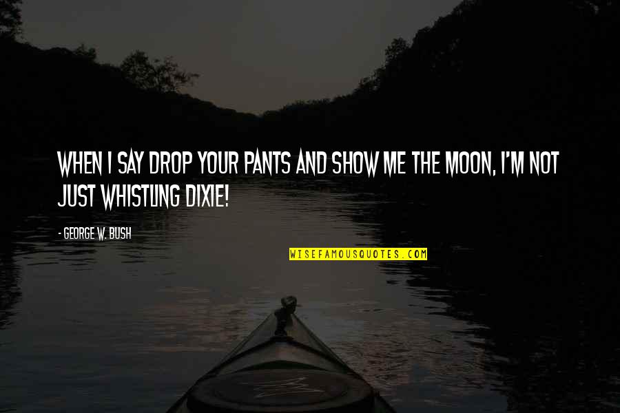 Stop Depression Quotes By George W. Bush: When I say drop your pants and show