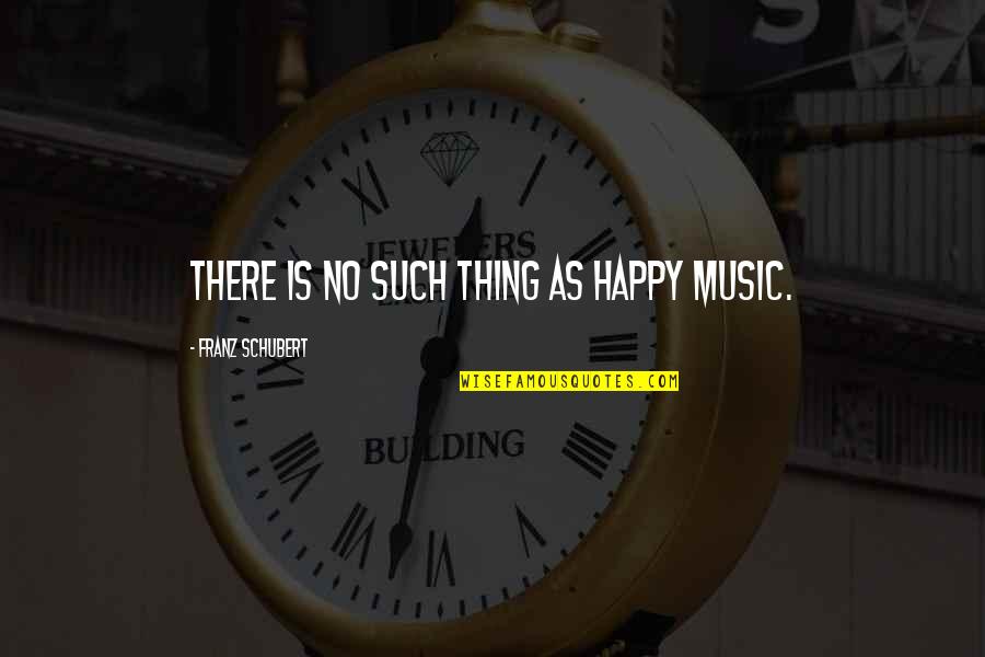 Stop Drinking Quotes By Franz Schubert: There is no such thing as happy music.