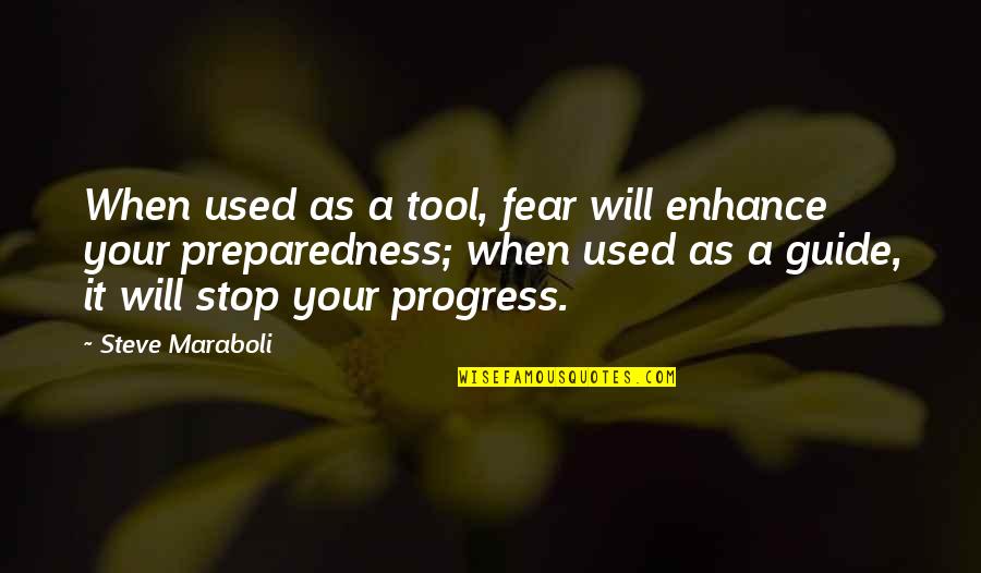Stop Fear Quotes By Steve Maraboli: When used as a tool, fear will enhance