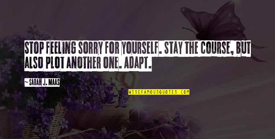 Stop Feeling Sorry For Yourself Quotes By Sarah J. Maas: Stop feeling sorry for yourself. Stay the course,