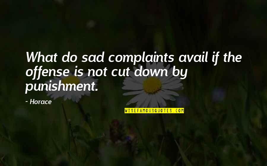 Stop Gay Bullying Quotes By Horace: What do sad complaints avail if the offense