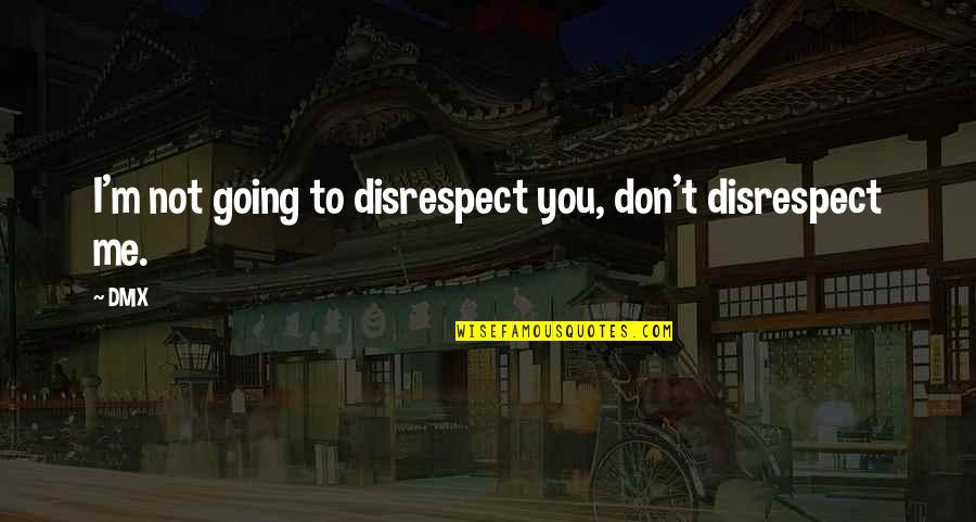 Stop Lien Quotes By DMX: I'm not going to disrespect you, don't disrespect