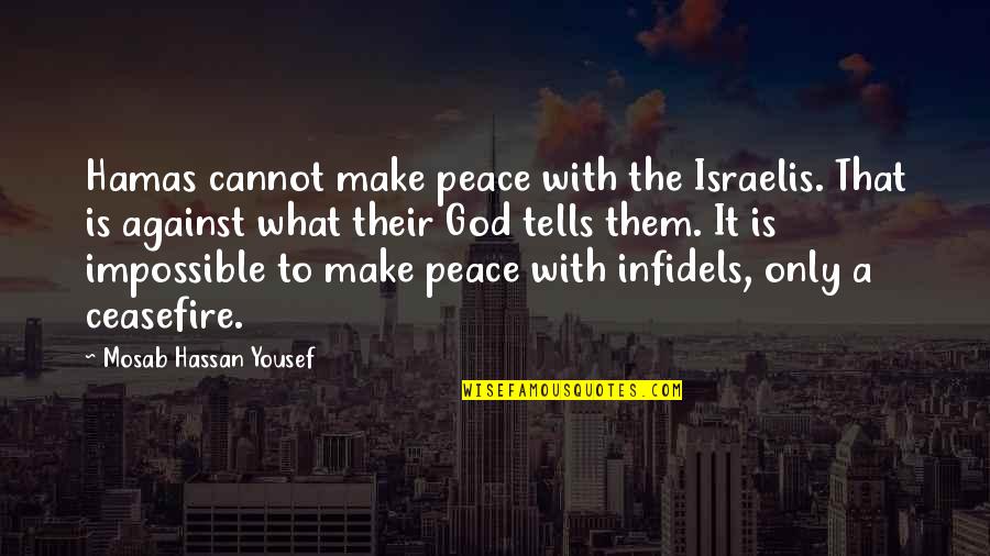 Stop Putting People On Pedestals Quotes By Mosab Hassan Yousef: Hamas cannot make peace with the Israelis. That