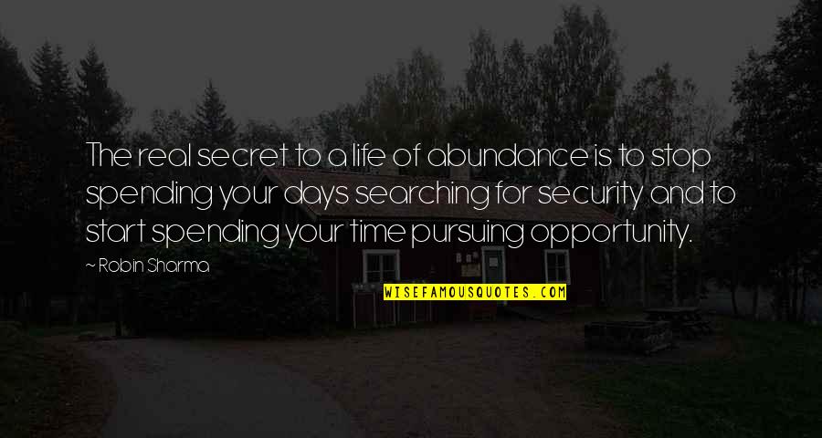 Stop The Time Quotes By Robin Sharma: The real secret to a life of abundance