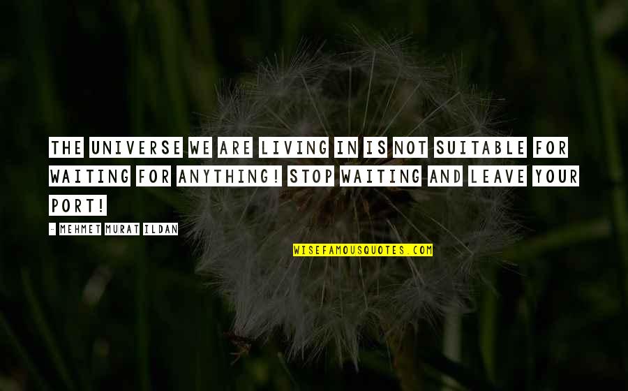 Stop Waiting Quotes By Mehmet Murat Ildan: The universe we are living in is not