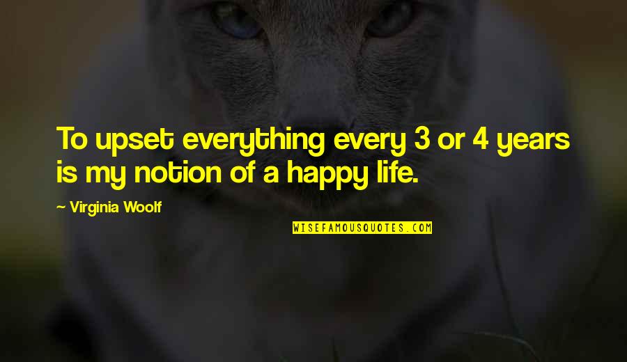 Stop Worrying About Life Quotes By Virginia Woolf: To upset everything every 3 or 4 years